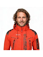 Geographical Norway Pánska športová bunda Techno MEN 056 BS3 s nastaviteľnou kapucňou nepremokavá červená (WU1060H/GN) pánska