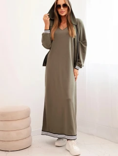 Dámska súprava z viskózy s otvorenou mikinou a dlhou sukňou fango