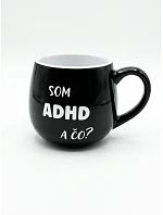 Keramický hrnček Som ADHD a čo? 300 ml čierny - Giftela Keramický hrnček Som ADHD a čo? 300 ml čierny - Giftela