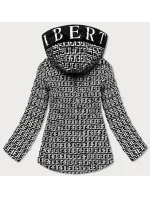 Čierno-biela dámska vzorovaná bunda (W711)