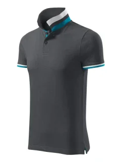 Polokošeľa Malfini Collar Up M MLI-25683 svetlá antracitová