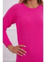 Sveter Šaty pruhované ružové neónové