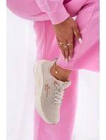Buty Sportowe Sneakersy Damskie Big Star RR274A145 HI-POLY SYSTEM Beżowe