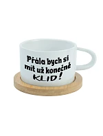 CHCEM KONEČNE MÁŤ KLID! - biely pohár na makrónky 200 ml CHCEM KONEČNE MÁŤ KLID! - biely pohár na makrónky 200 ml