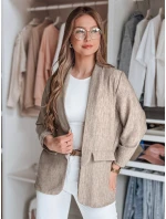 Dámska nadrozmerná bunda SOFT LOVE tmavohnedá FashionStreet PY0130