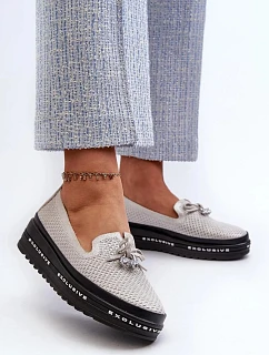 Dámske mokasíny LR400 strieborné - Vykročte štýlovo