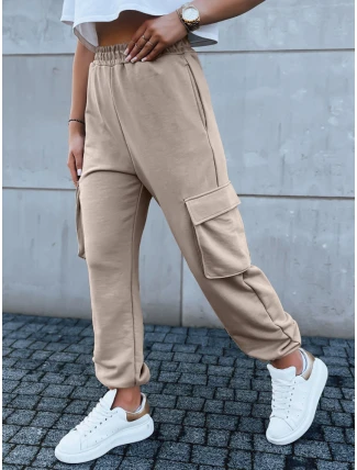 Dámske tepláky BAGGY beige FashionStreet UY1607 Dámske tepláky BAGGY beige FashionStreet UY1607