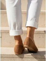 Dámske semišové špicaté baleríny hnedé FashionStreet ZY1349 Dámske semišové špicaté baleríny hnedé FashionStreet ZY1349