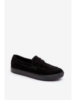 Pánske semišové mokasíny Zazoo 1574 Black