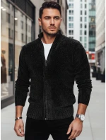 Pánsky čierny sveter na zips FashionStreet WX2232