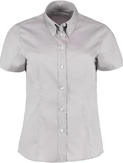 Kustom Kit KK 701 (6-24) Blúzka Oxford s krátkymi rukávmi 43.0701 striebornosivá