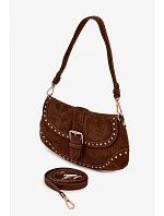 Eko semišová kabelka s nýty Camel Clarielle