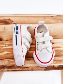 Detské látkové tenisky so suchým zipsom BIG STAR KK374079 White