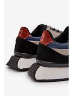 Sneakersy Męskie Big Star NN174320 Memory Foam System Beżowo-Niebieskie