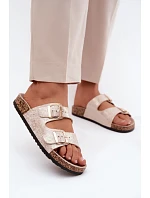 Dámské pantofle s kovovými ozdobami Zlaté Dobby