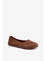 Dámske barefoot balerínky z prírodného semišu, hnedé, Mirelia Dámske barefoot balerínky z prírodného semišu, hnedé, Mirelia