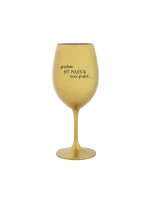 PROTOŽE BÝT POLICISTA NENÍ PRDEL - zlatá sklenice na víno 350 ml PROTOŽE BÝT POLICISTA NENÍ PRDEL - zlatá sklenice na víno 350 ml