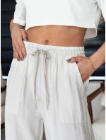 Dámske široké nohavice NAMAYAS light beige FashionStreet UY2105