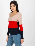 Blúzka RV BZ 8429.41P tmavo modrá červená