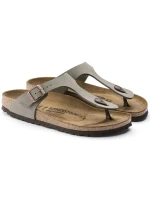 Dámske žabky Birkenstock Gizeh Stone Birko-Flor narrow grey (0043393)