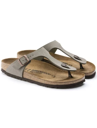 Dámske žabky Birkenstock Gizeh Stone Birko-Flor narrow grey (0043393)