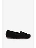 Dámske mokasíny s vlysom z imitácie semišu Black Linden