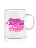 Personalizovaný klasický biely keramický hrnček s objemom 300 ml s farebnou škvrnou Personalizovaný klasický biely keramický hrnček s objemom 300 ml s farebnou škvrnou