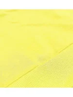 Tenká krátka žltá dámska tepláková mikina (8B938-33)