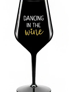 DANCING IN THE WINE - čierny nerozbitný pohár na víno 470 ml