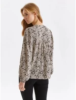 Dámska blúzka SBD1415 béžovo-čierna - Top secret Dámska blúzka SBD1415 béžovo-čierna - Top secret