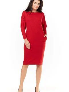 Dámske šaty A206 červené - Awama