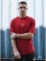 Pánske tričko s potlačou bordová FashionStreet RX5522