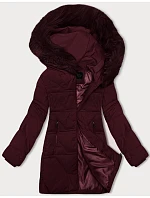 Dámska zimná bunda s kapucňou J Style bordová (16M9099-06) Dámska zimná bunda s kapucňou J Style bordová (16M9099-06)