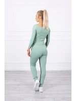 Súprava s dvojitými pruhmi tmavo mätová Súprava s dvojitými pruhmi tmavo mätová