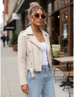 Dámske kožené ramonesky so zipsami béžové FashionStreet TY5643