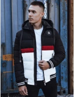 Pánska prešívaná zimná bunda s kapucňou čierna FashionStreet TX4869