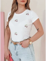 Dámske bavlnené tričko CHERRYDUST white FashionStreet RY2853