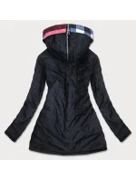 Červeno-čierna obojstranná dámska bunda (W653) Červeno-čierna obojstranná dámska bunda (W653)