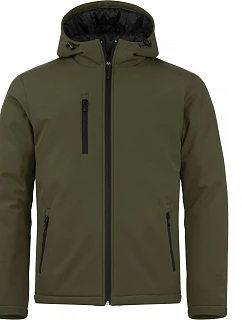 Clique Padded Hooded Softshell Men Pánska zateplená softshellová bunda s kapucňou 67.0952 fog green