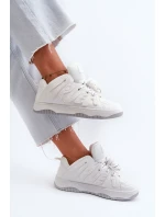 Sneakersy Damskie Z Eko Skóry Białe Berilla