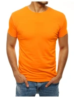 Pánske tričko bez potlače svetlo oranžové FashionStreet RX4190