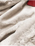 Parka s kožušinovou podšívkou tmavočervená (5M763-6)