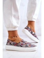 Damskie Tenisówki Slip On Memory Foam Big Star JJ276015 Szare