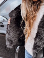 Dámska kožušinová bunda ramones black FashionStreet TY5233