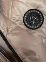 Svetlo béžová prešívaná dámska vesta s asymetrickou spodnou časťou S'West (B8237-51) Svetlo béžová prešívaná dámska vesta s asymetrickou spodnou časťou S'West (B8237-51)