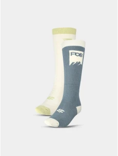 Skarpety snowboardowe (2-pack) damskie 4F 4FWAW24UFSOF151-91S dámské