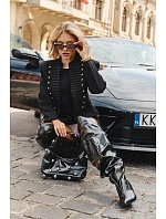 Čierne vysoké čižmy typu Slouchy na platforme s vysokým lýtkom Irmae Čierne vysoké čižmy typu Slouchy na platforme s vysokým lýtkom Irmae