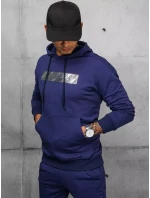 Pánske tmavomodré tepláky FashionStreet AX0695