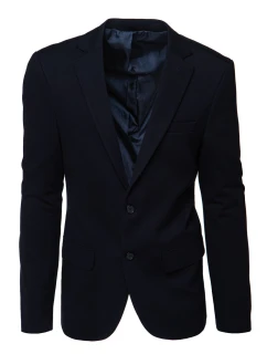 Pánske jednoradové sako v tmavomodrej farbe FashionStreet MX0632