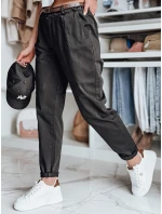 Dámske nohavice chinos s opaskom RELCIX black FashionStreet UY2584